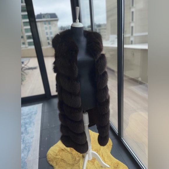 Black Real Fur Coat Made in Italy - Picture 1 of 6